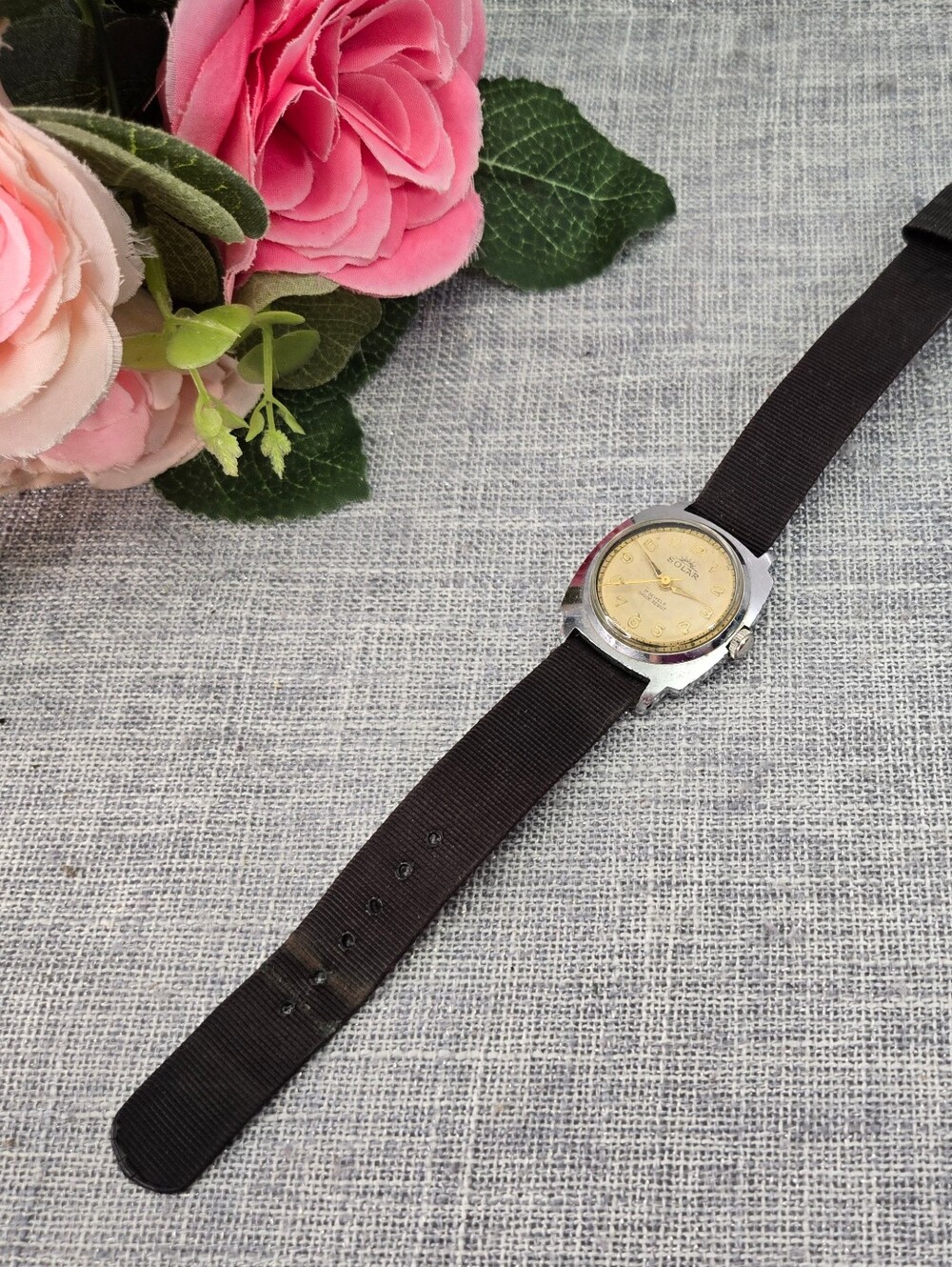 Vintage SOLAR 17 Jewels Military Style Field Watch - Made in Germany - Working!